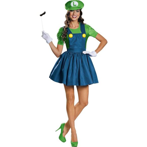 Disguise Women's Luigi Skirt Version Adult Costume Large - Picture 1 of 12
